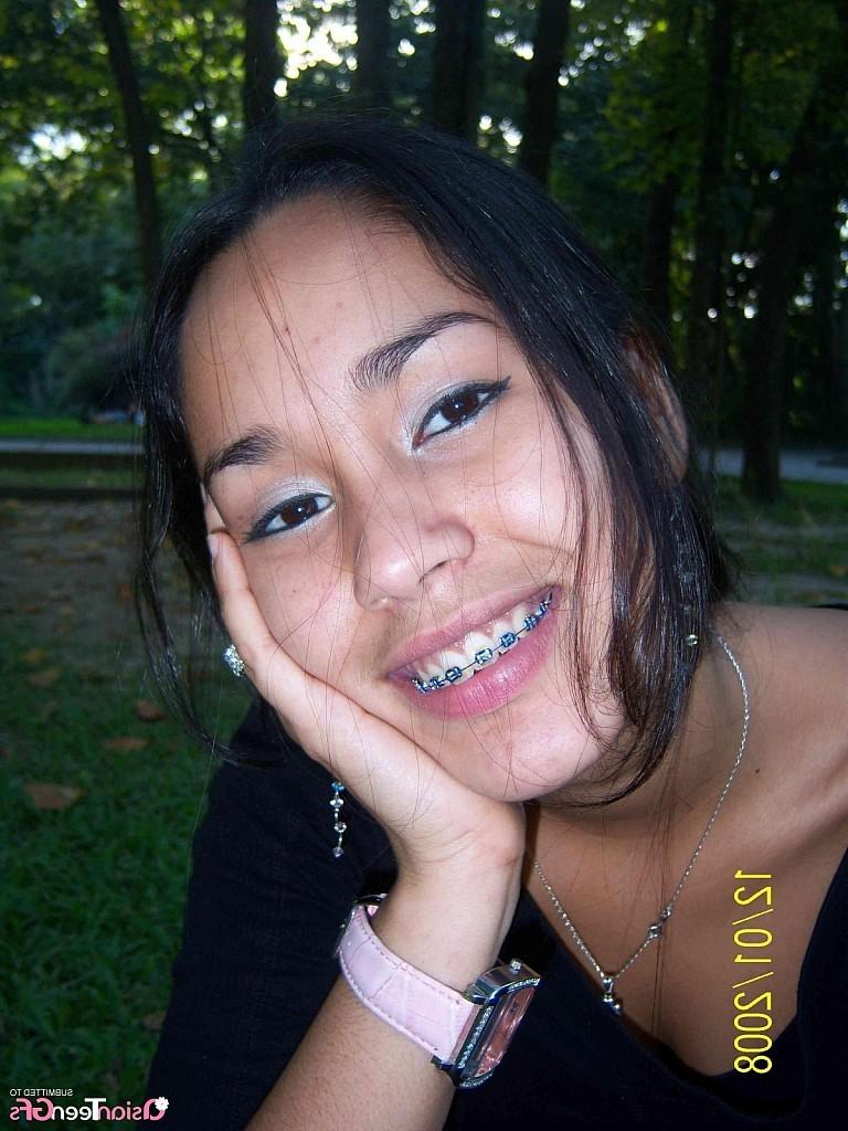 17P Young Indonesian girl shows her BF shaved pussy