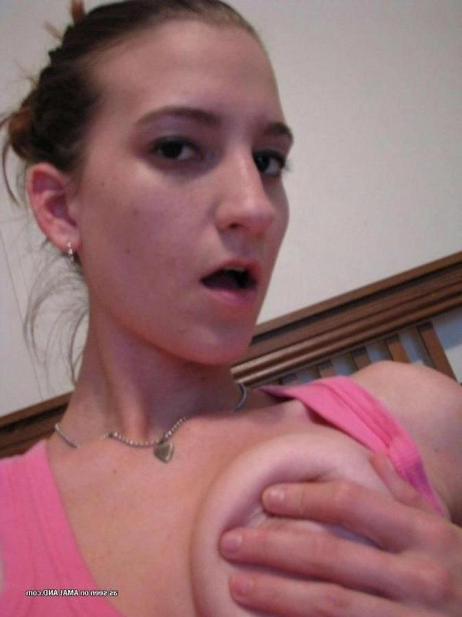 12P GF with perky tits selfshoots while rubbing her pussy