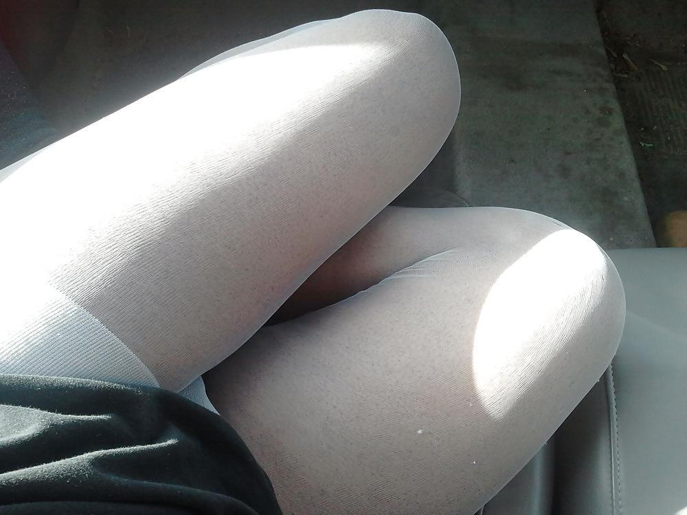 16P White Stockings w  Black Socks