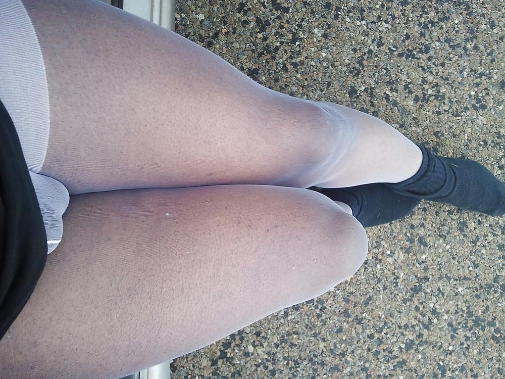 16P White Stockings w  Black Socks