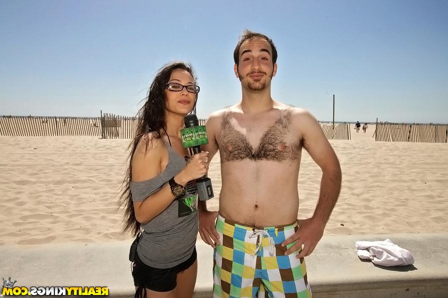 12P Watch these crazy california babes shave down a dude on venice beach hot teen fu
