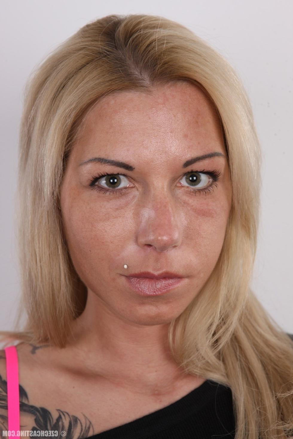 15P Tattooed blonde amateur wife poses