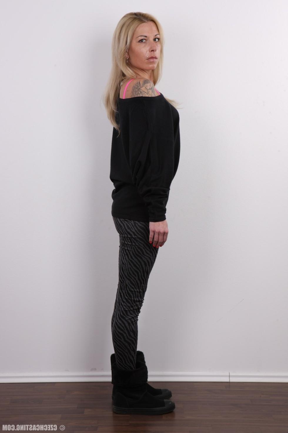 15P Tattooed blonde amateur wife poses