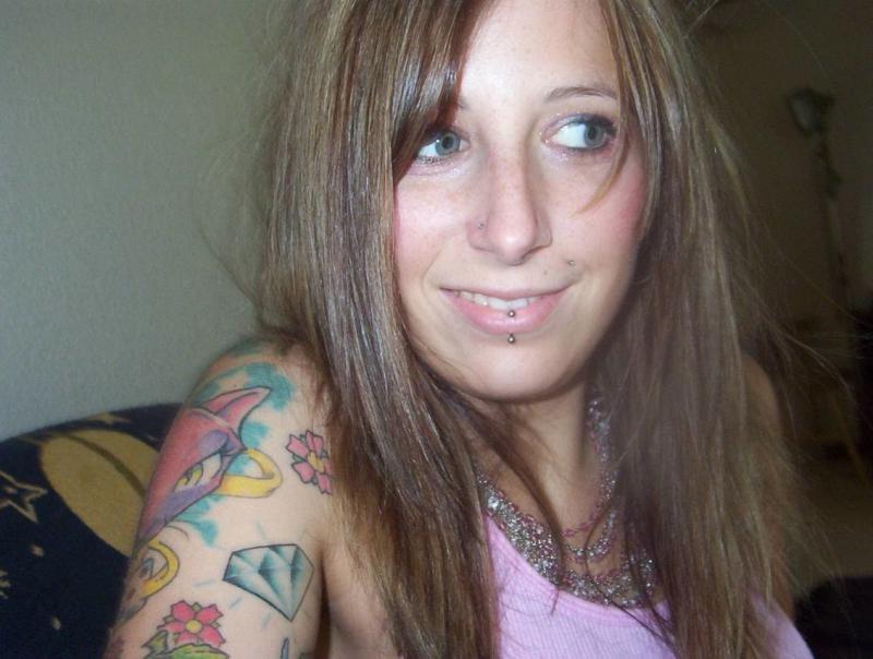 16P Tattooed emo chick playing with her pussy from Bad Ass Girlfrien