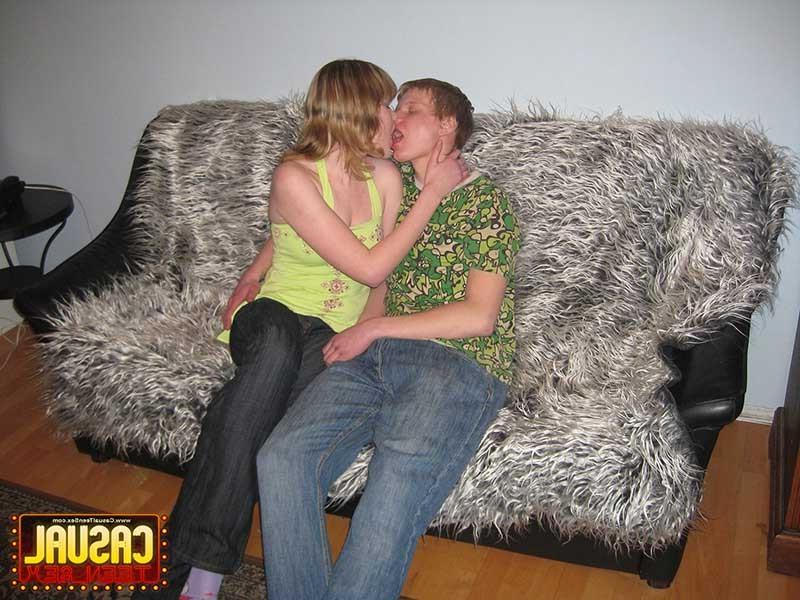 16P Cute chick stands doggy style and feels dick in her hole