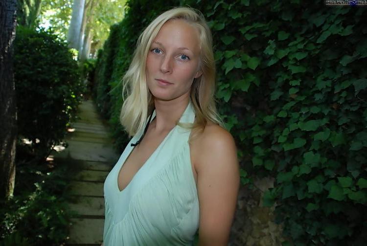 15P Amateur blonde wife taking hard cock