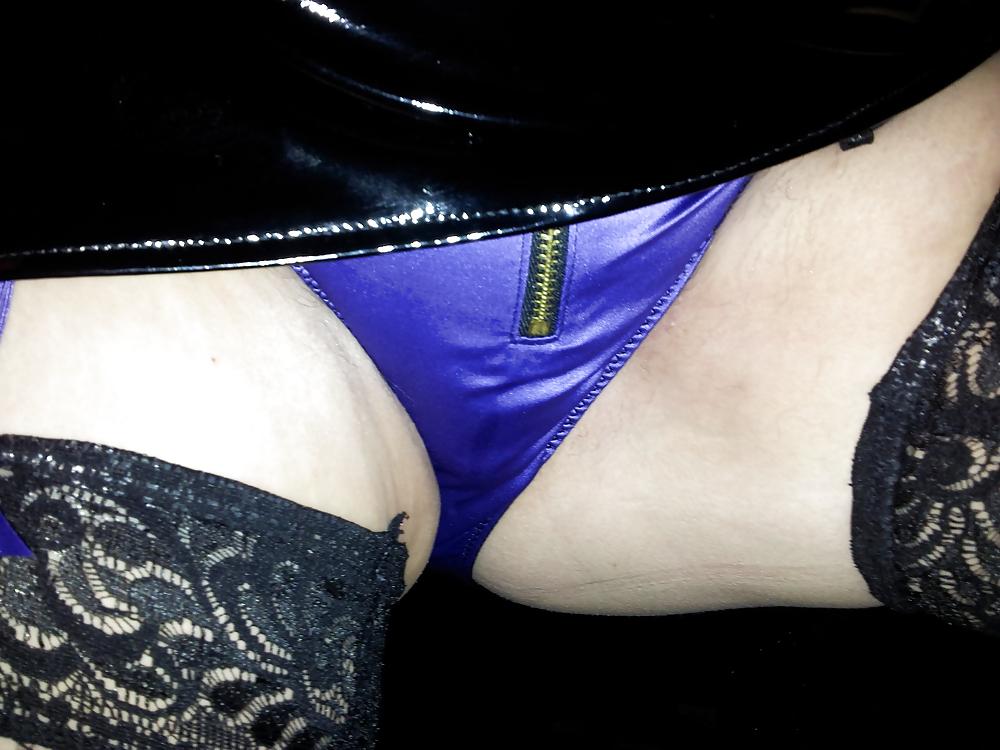 25P Slut Wife in PVC Mini Skirt and boots 