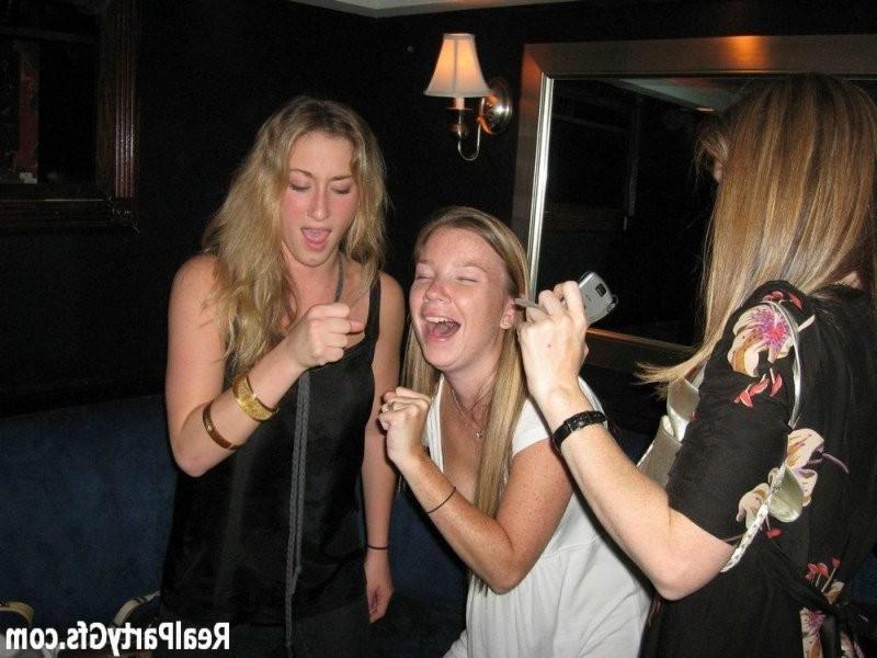 16P Crazy teen party girls get wasted and flaunt their big boobies