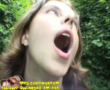 15P Perky teenie showing small tits outside