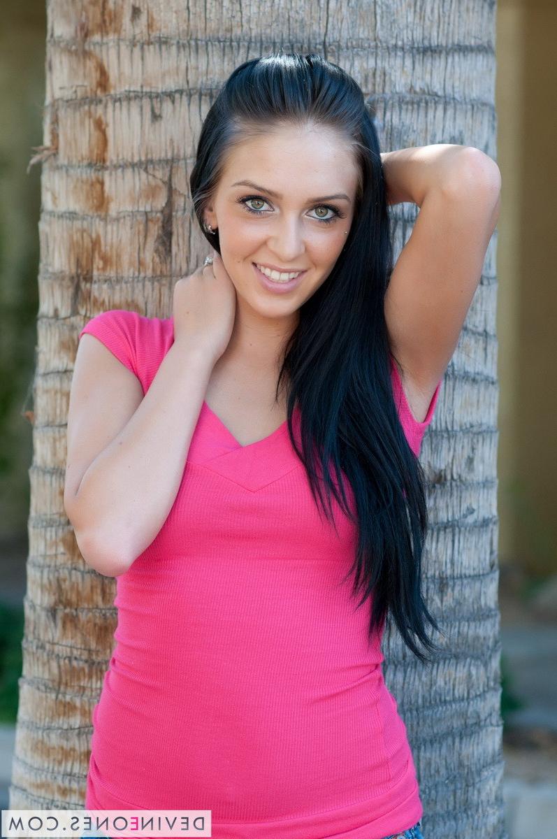 12P Petite Devine One Stephanie Kane flashes her perky tits