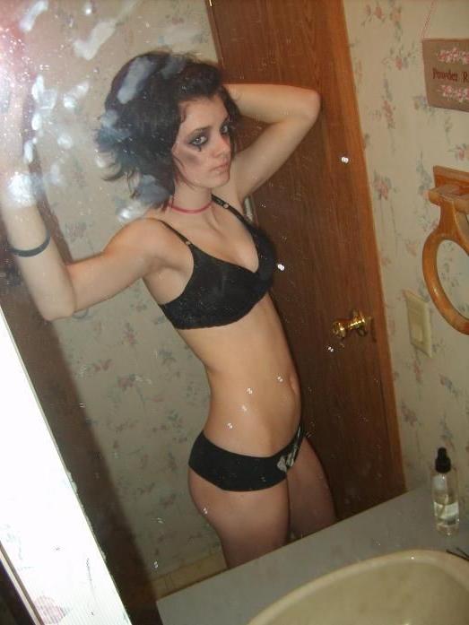 15P Really Depressed Emo Girlfriend Flashing Her Perky Little Teen Tits