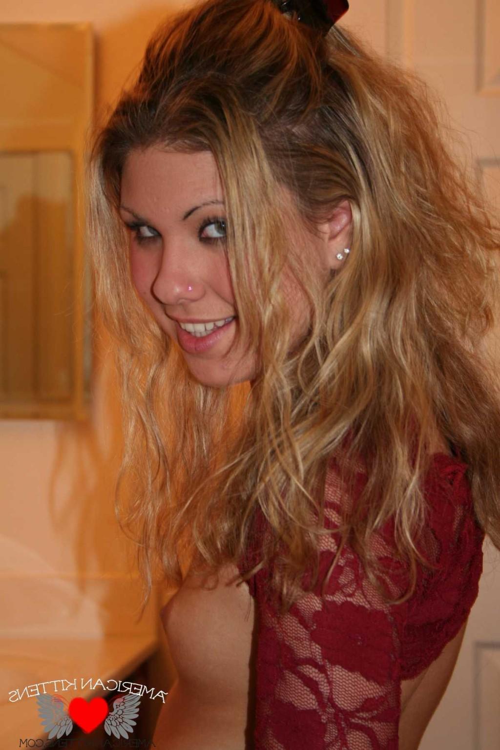 18P Aubery Adams jean mini skirt and showing off her hot tight teen body