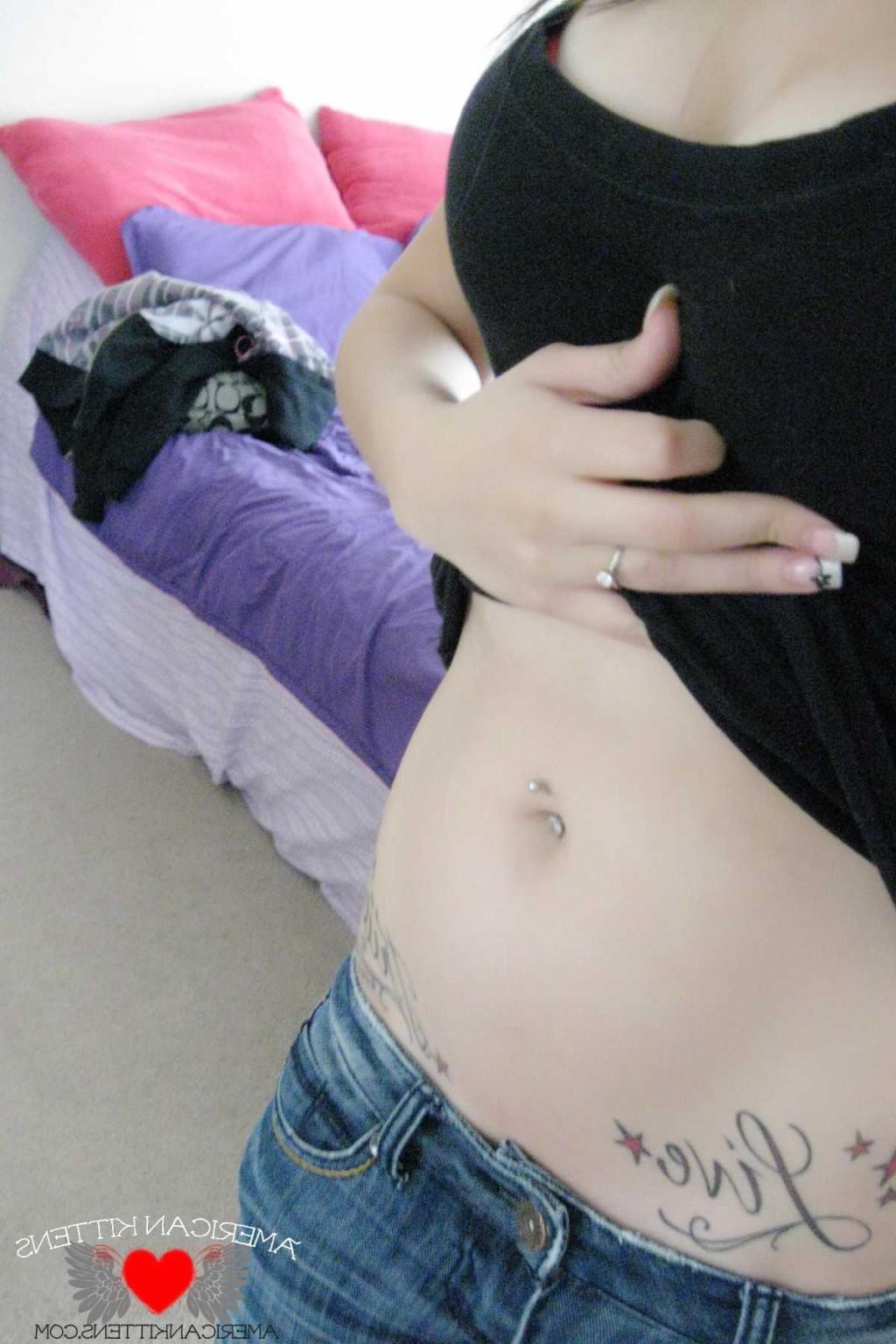18P breana self shot getting naked in the mirrior