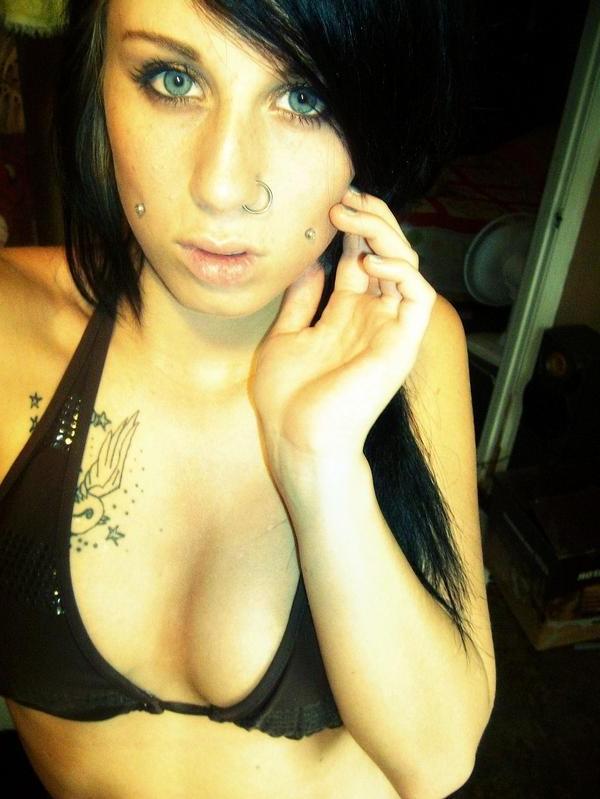 15P Hot Punk Rock Emo Girlfriend Flashing Perky Little Teen Tits