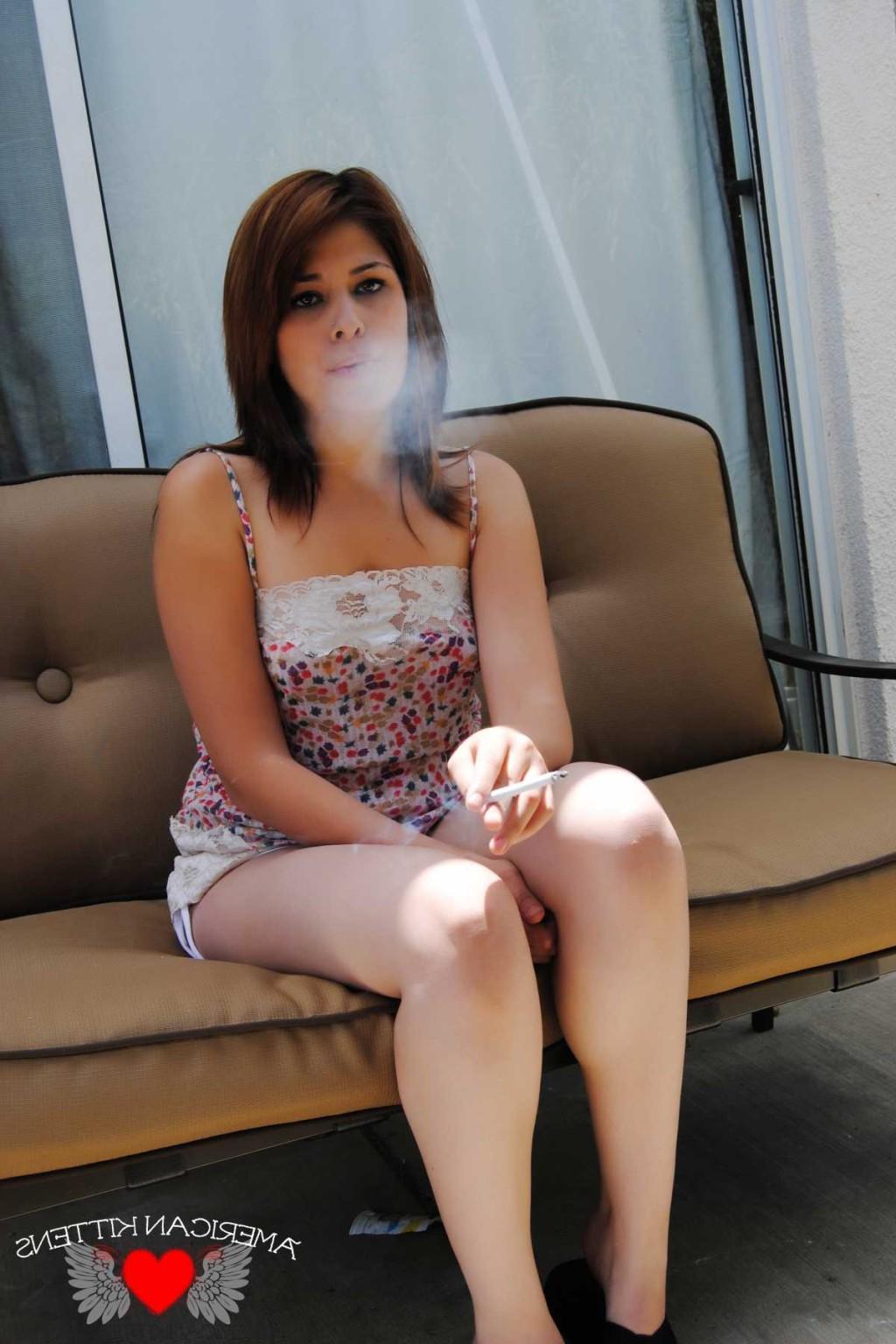 18P breana outside having a smoke