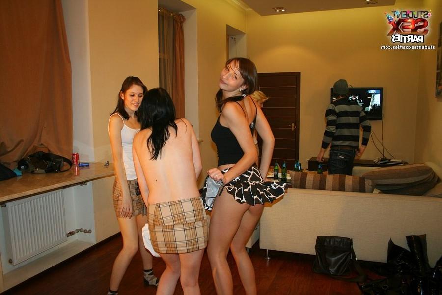 8P Crazy group sex at a hot student sex party