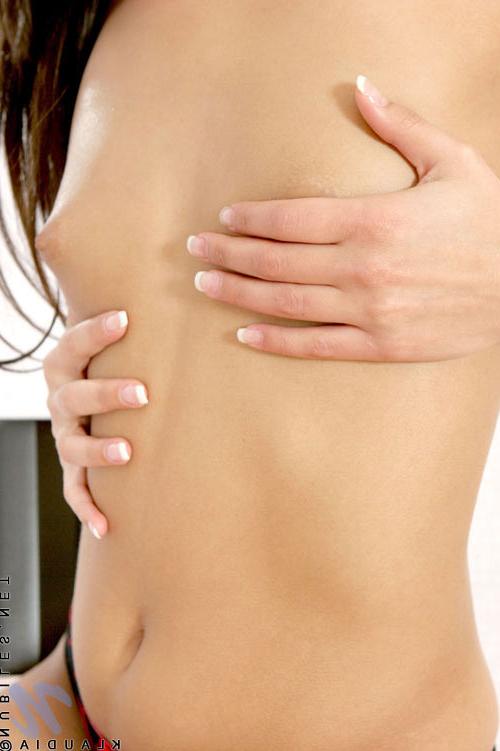 13P Petite klaudia shows her tiny tits with a delighful taste