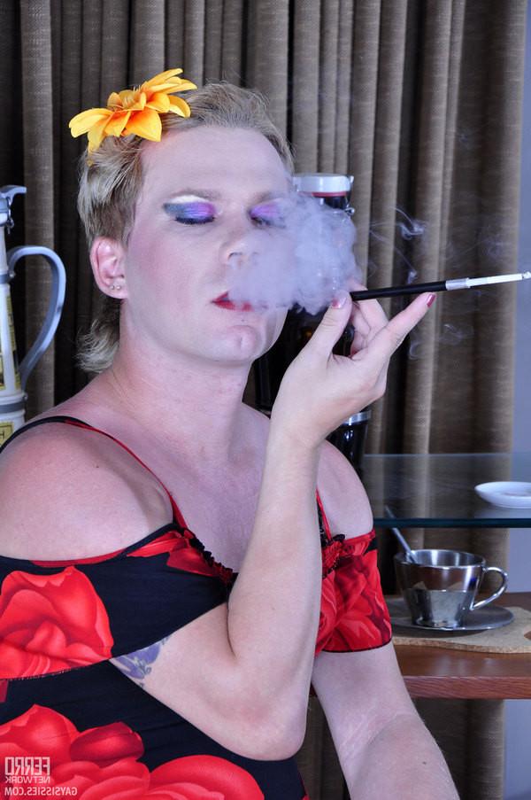 20P Smoking hot sissy plays the top fucking the mouth and ass of his