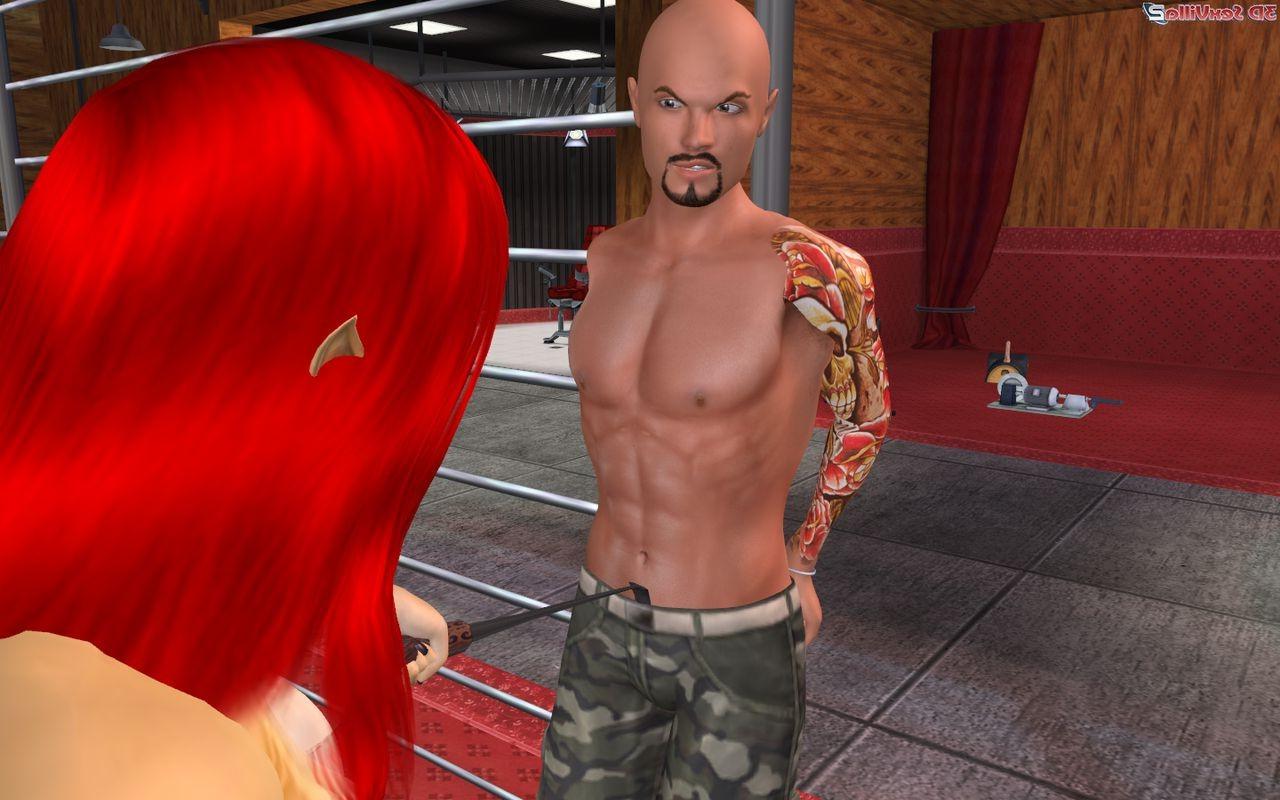 16P Animated tiger lady has caught her some male prey