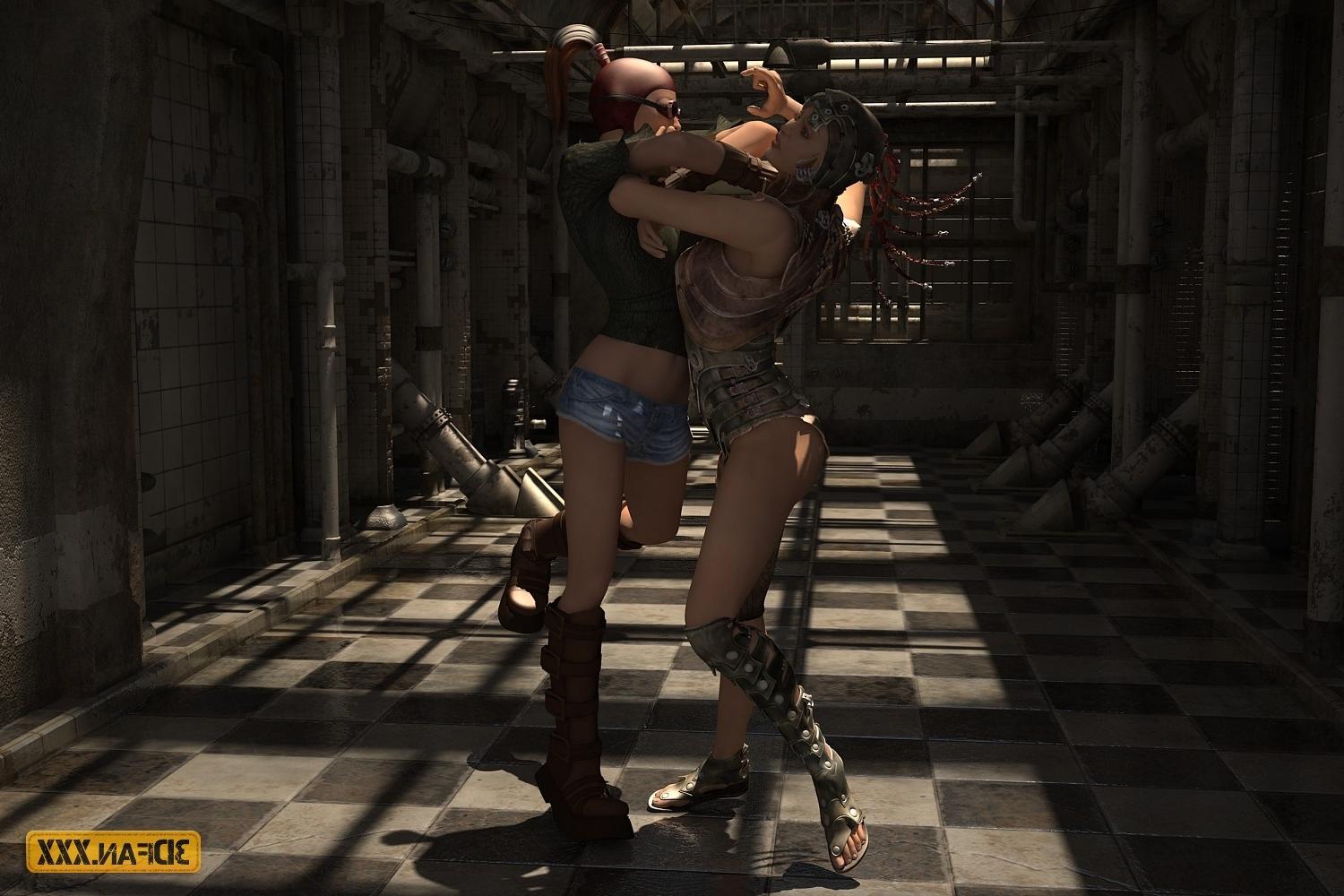 11P Lesbian 3d toons catfight