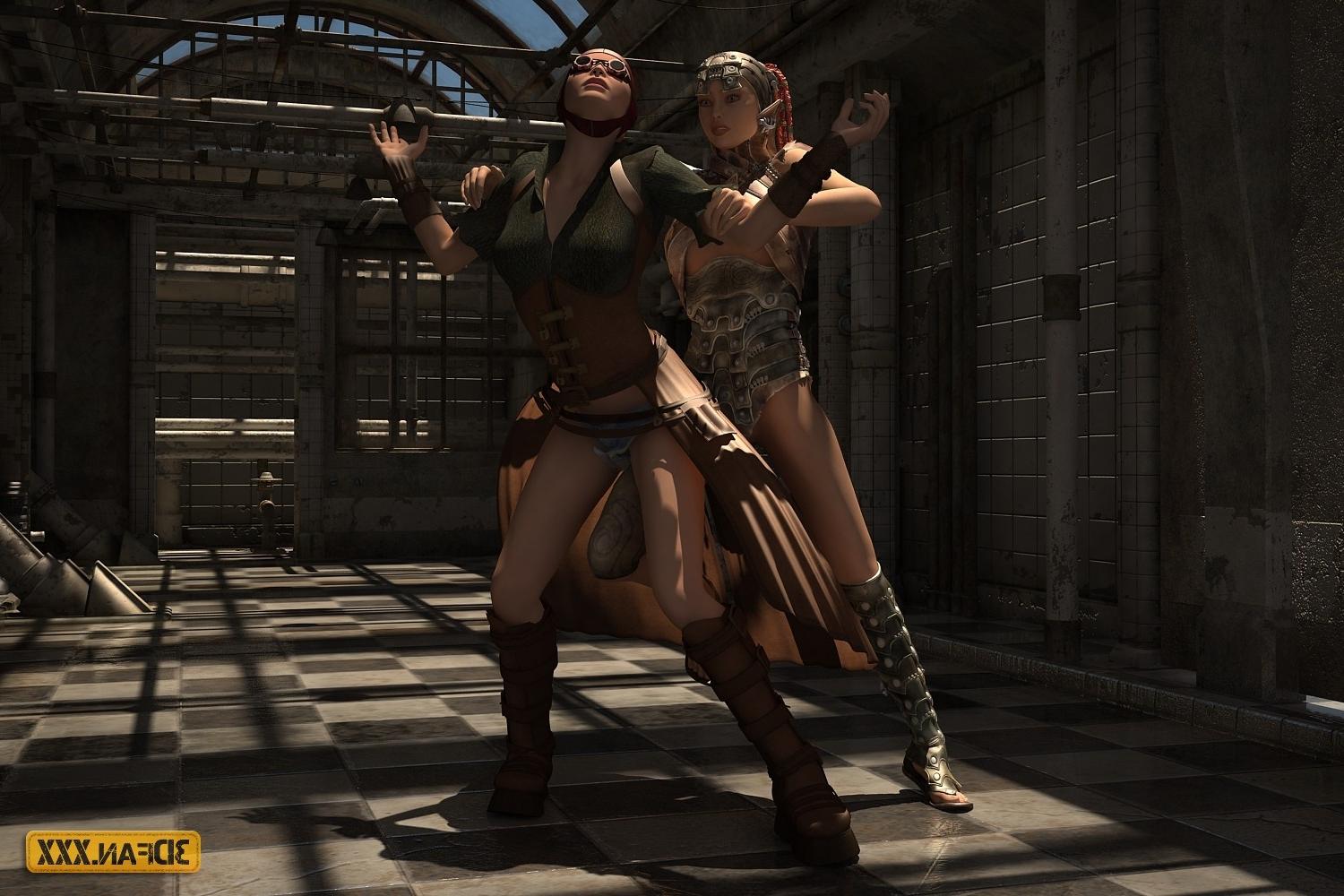 11P Lesbian 3d toons catfight