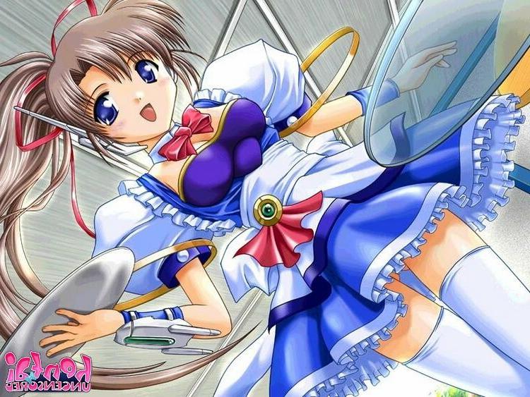 15P Good looking hentai maid exposing her divine breasts