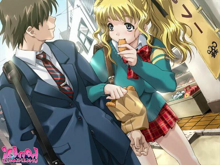 15P Naughty blonde hentai maid kissing her master with lust