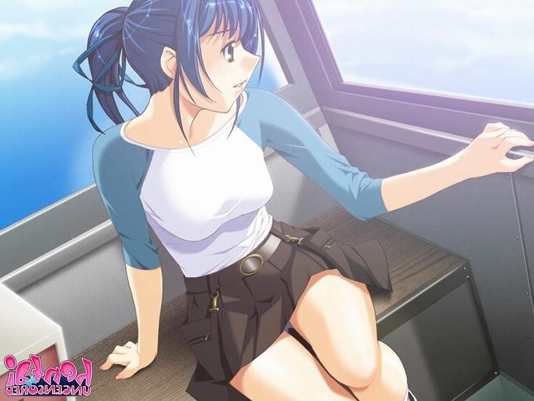 15P Ponytailed brunette hentai schoolgirl getting massive tits teased by a horny stu