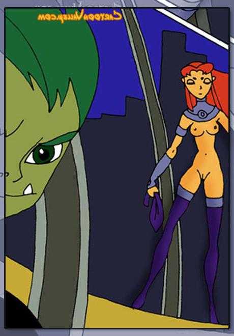 12P Lustful Starfire massages beest Boy and gets sperm