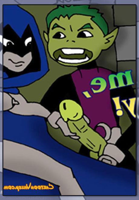12P Lustful Starfire massages beest Boy and gets sperm