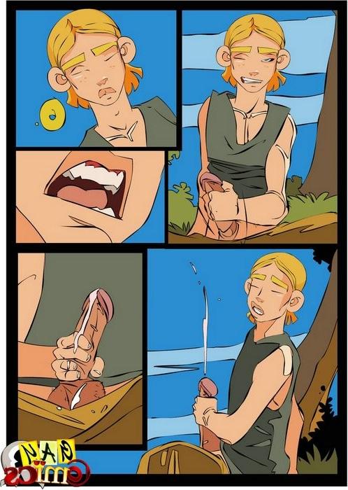 10P Gay Demon enjoying a blowjob
