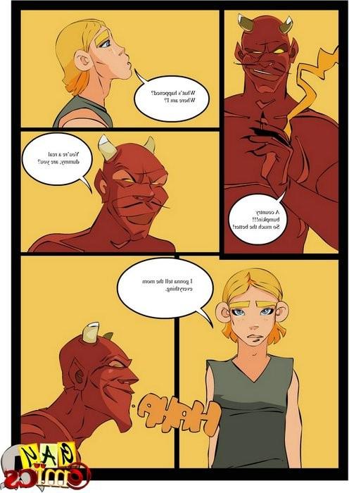 10P Gay Demon enjoying a blowjob