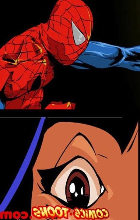 12P SpiderWoman slams SpiderMan and gets sperm