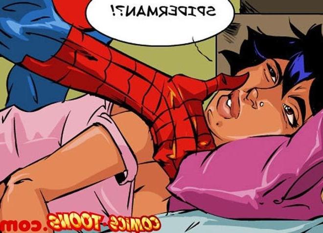 12P SpiderWoman slams SpiderMan and gets sperm