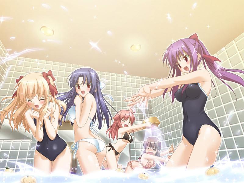 20P Spunky little hentai schoolgirls with perky tits in short skirts
