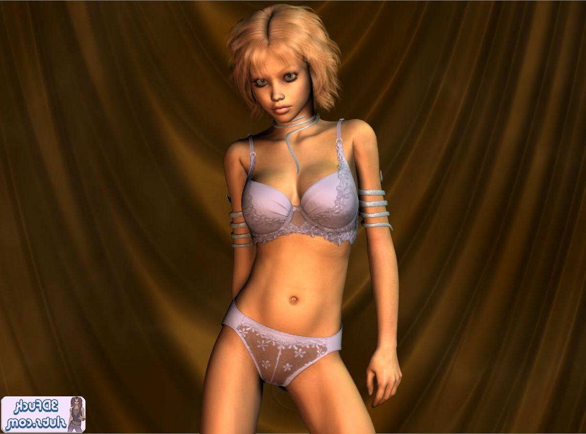 16P Perky redhead toon girl nude