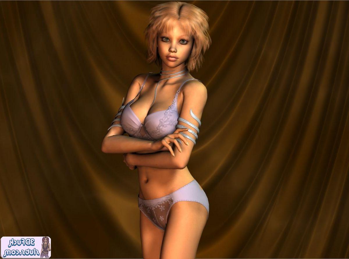 16P Perky redhead toon girl nude