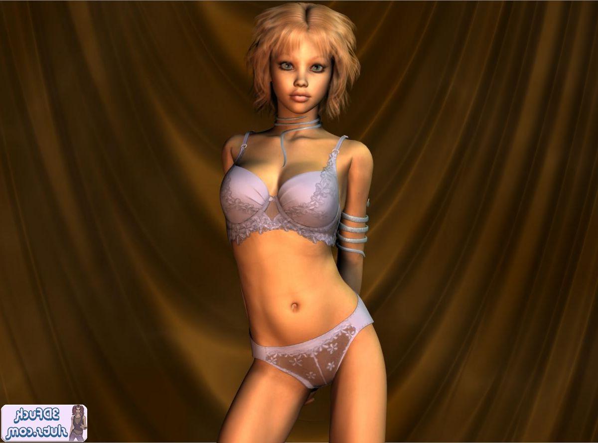 16P Perky redhead toon girl nude