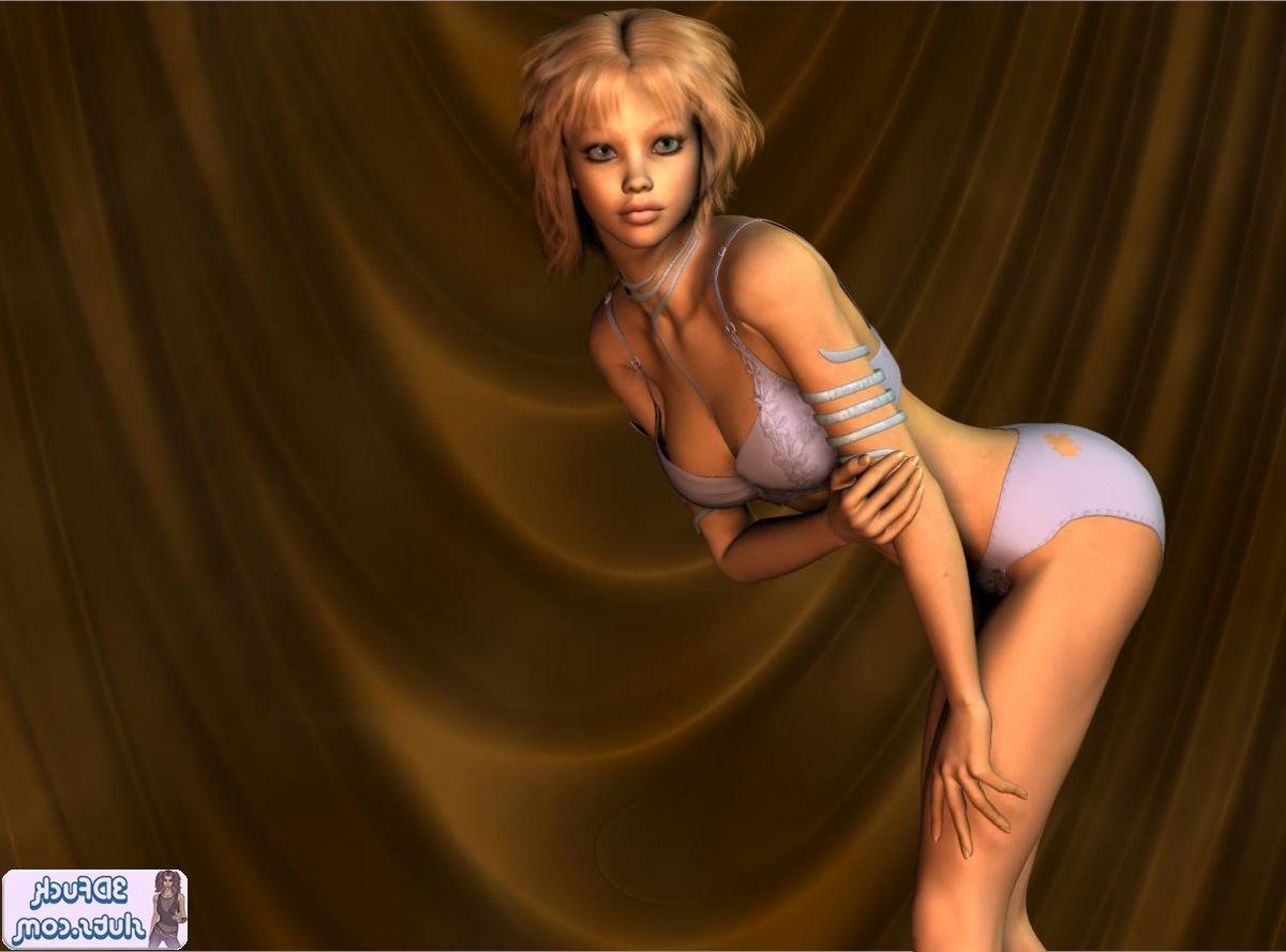 16P Perky redhead toon girl nude