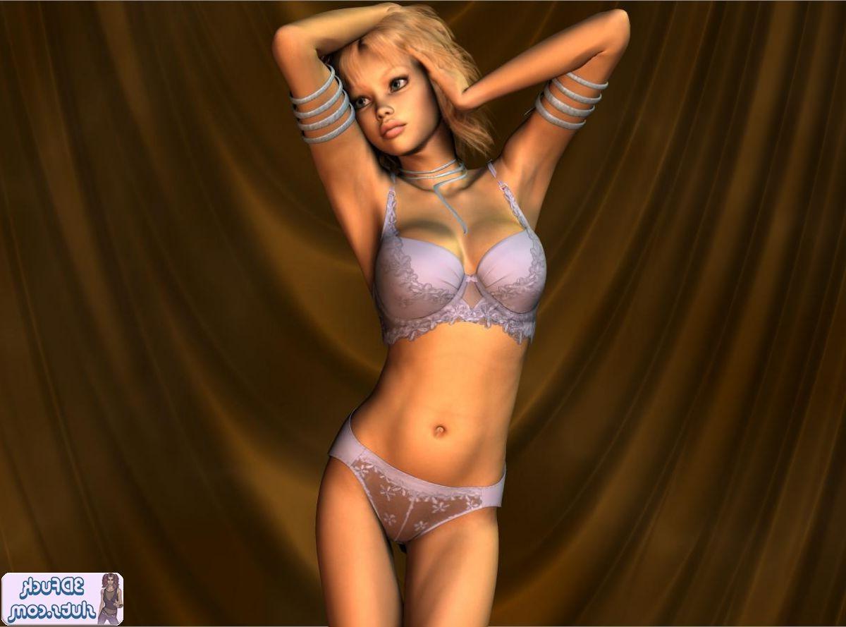 16P Perky redhead toon girl nude