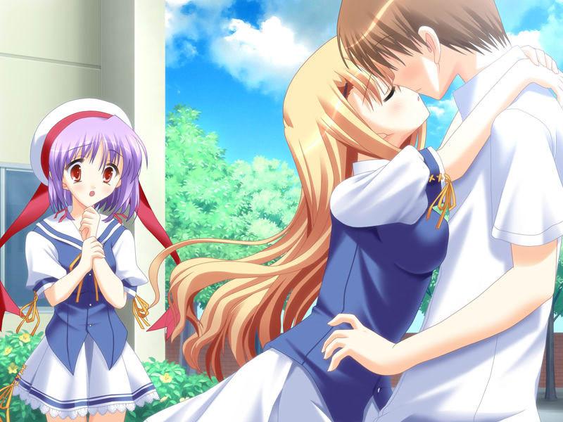 19P Hot young hentai schoolgirls in their panties and maid apron