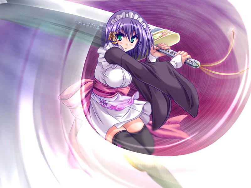19P Beautiful busty hentai battle maid lets her master fuck her hard