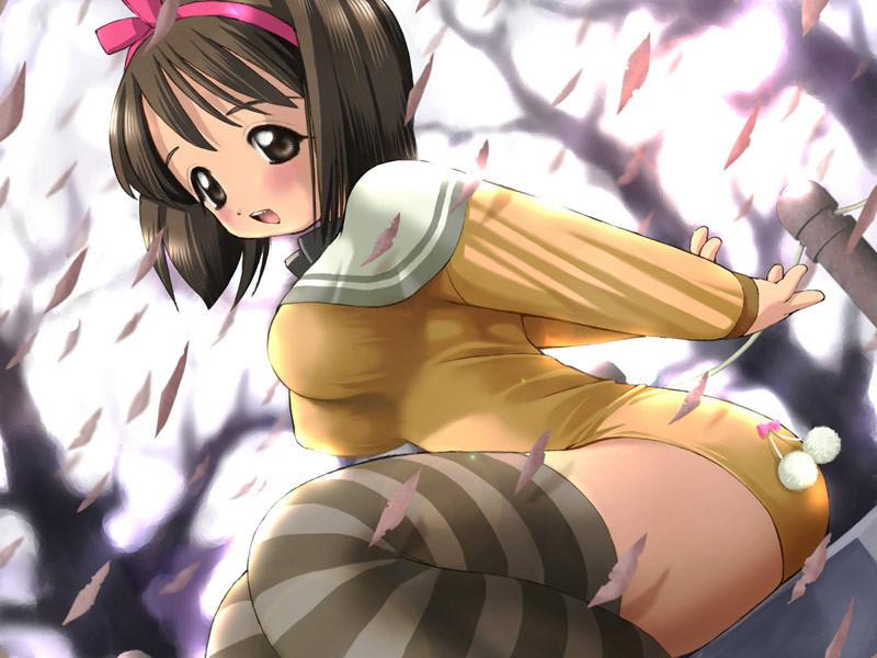 20P Raunchy hentai schoolgirl shows off her big butt and perky tits