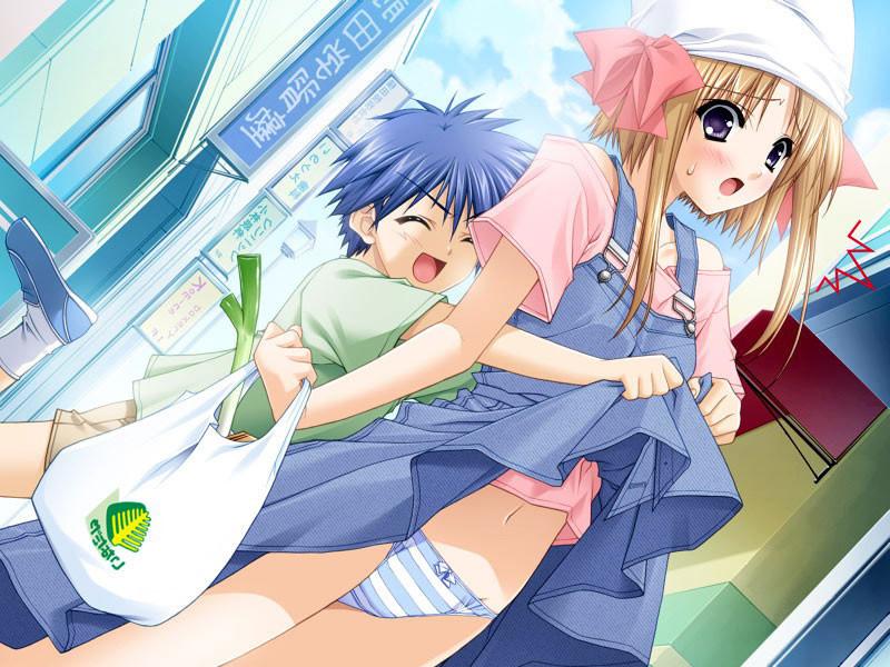 19P Sweet hentai girlfriends with perky titties and cute skirts