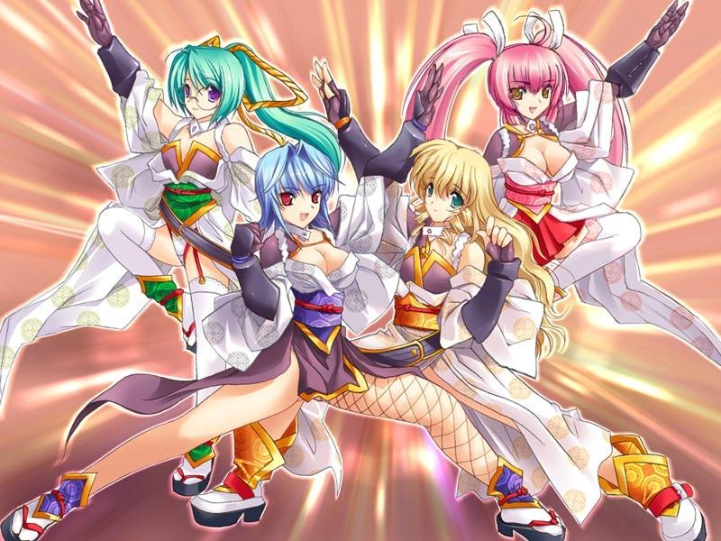 20P Crazy hentai heroines battle crime with their big titty style