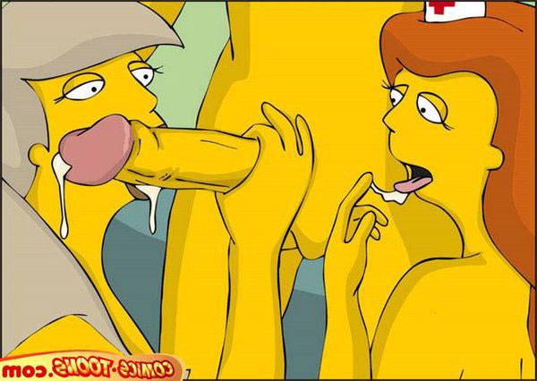 15P Obscene Simpsons orgies in perverted comics