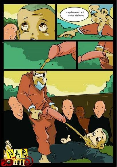 20P Old man fucks innocent monk in gay comics