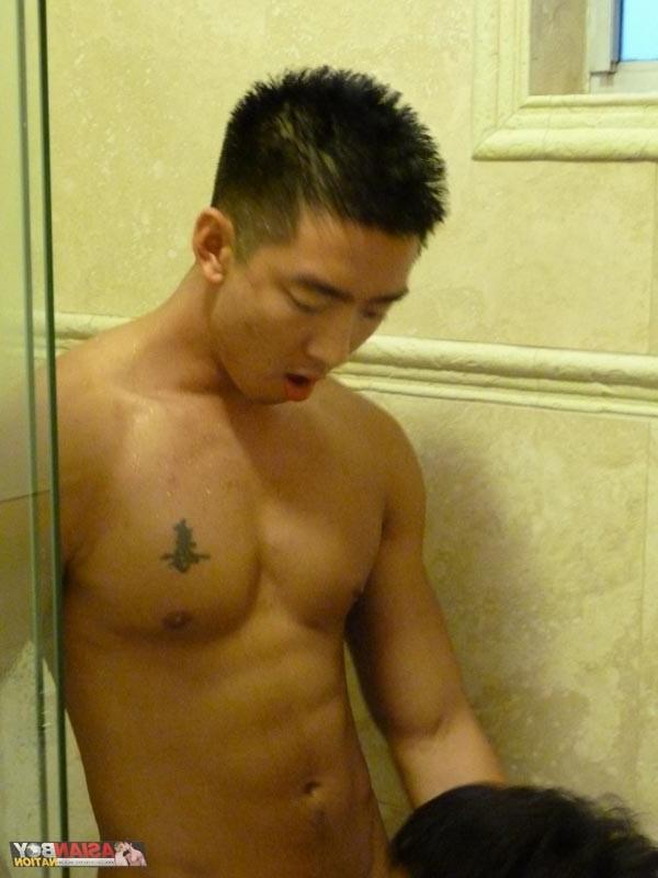 14P Asian Boys Taking a Shower