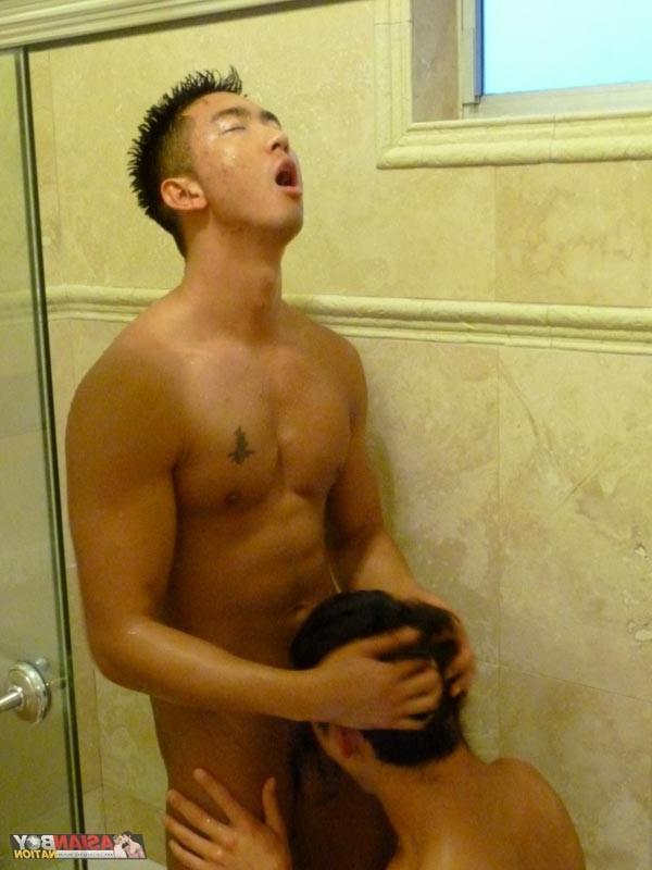 14P Asian Boys Taking a Shower