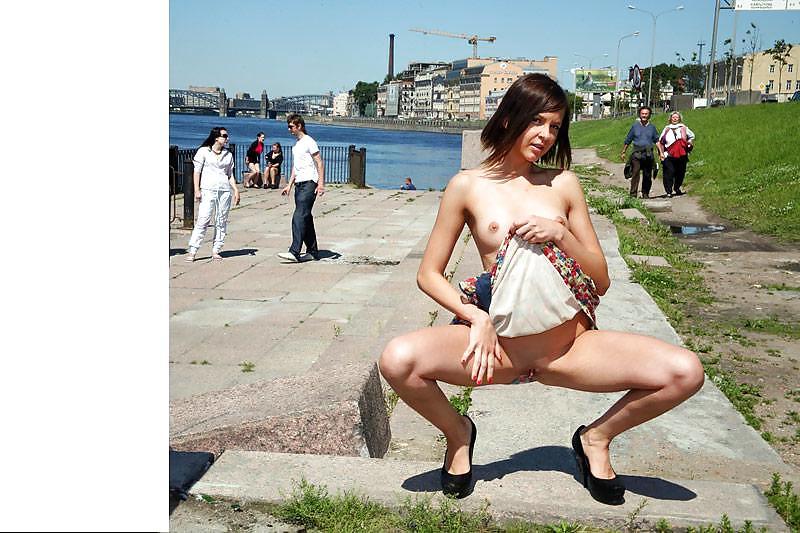 25P Crazy girls flashing in public places